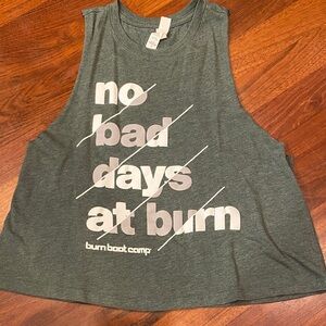 Green Women's Burn Boot Camp Top size Small